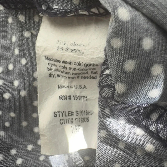 Gilli Stretch Timeless Polkadot Retro Cottage Black Maxi Skirt Sz Medium - Picture 5 of 7